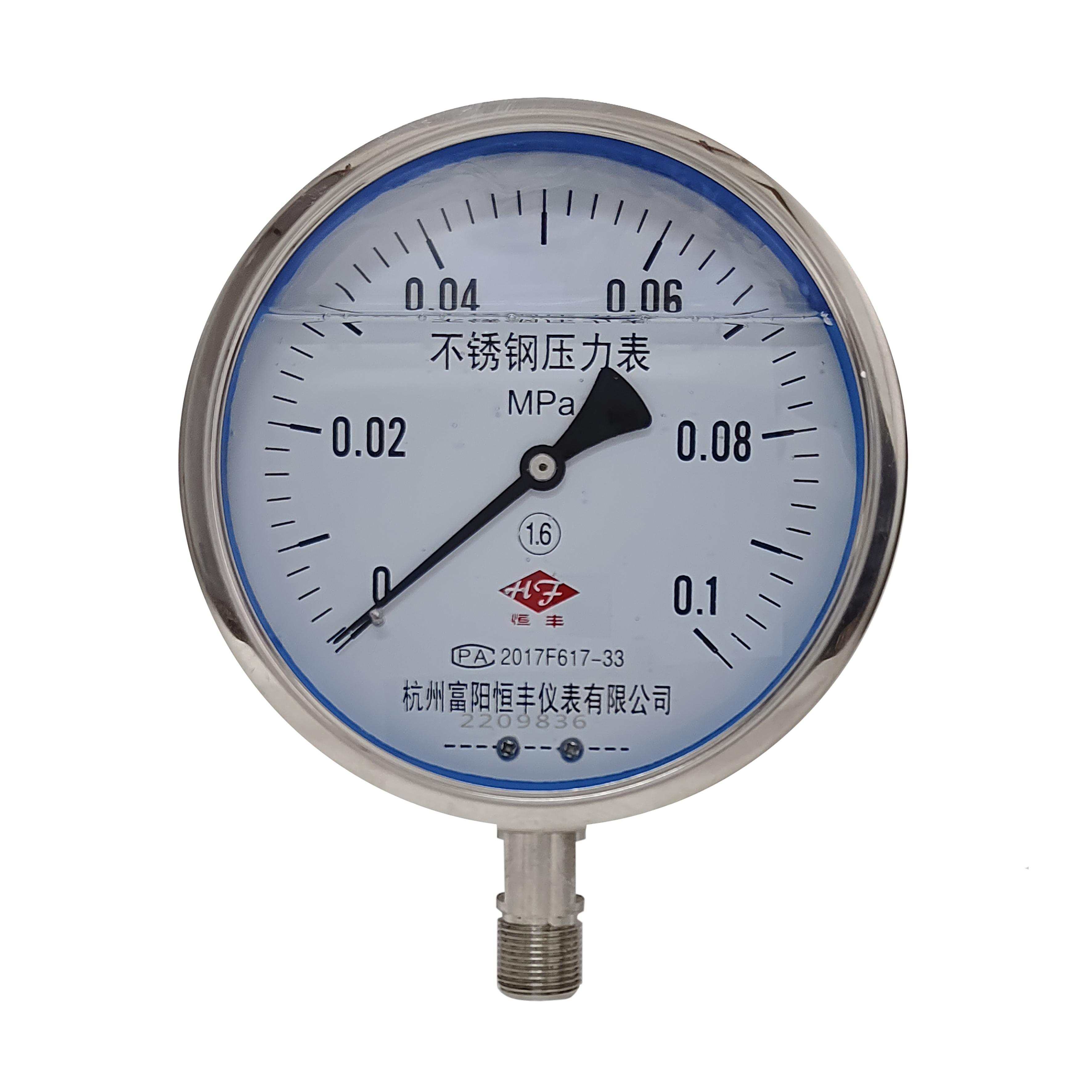 Y150BF stainless steel pressure gauge
