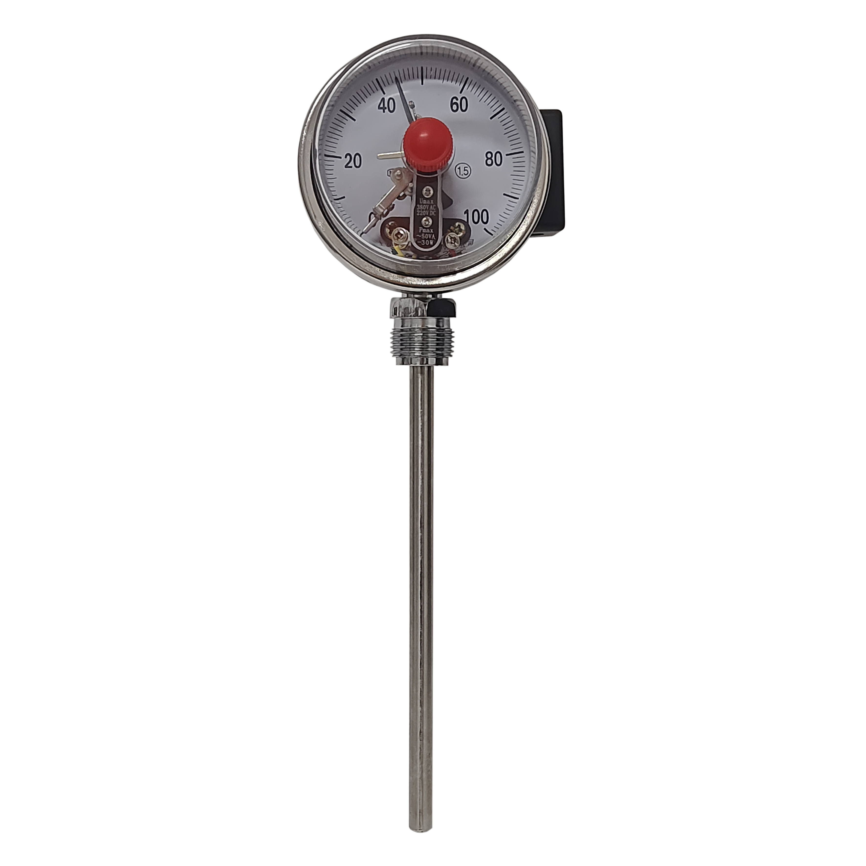 Electric contact bimetal thermometer