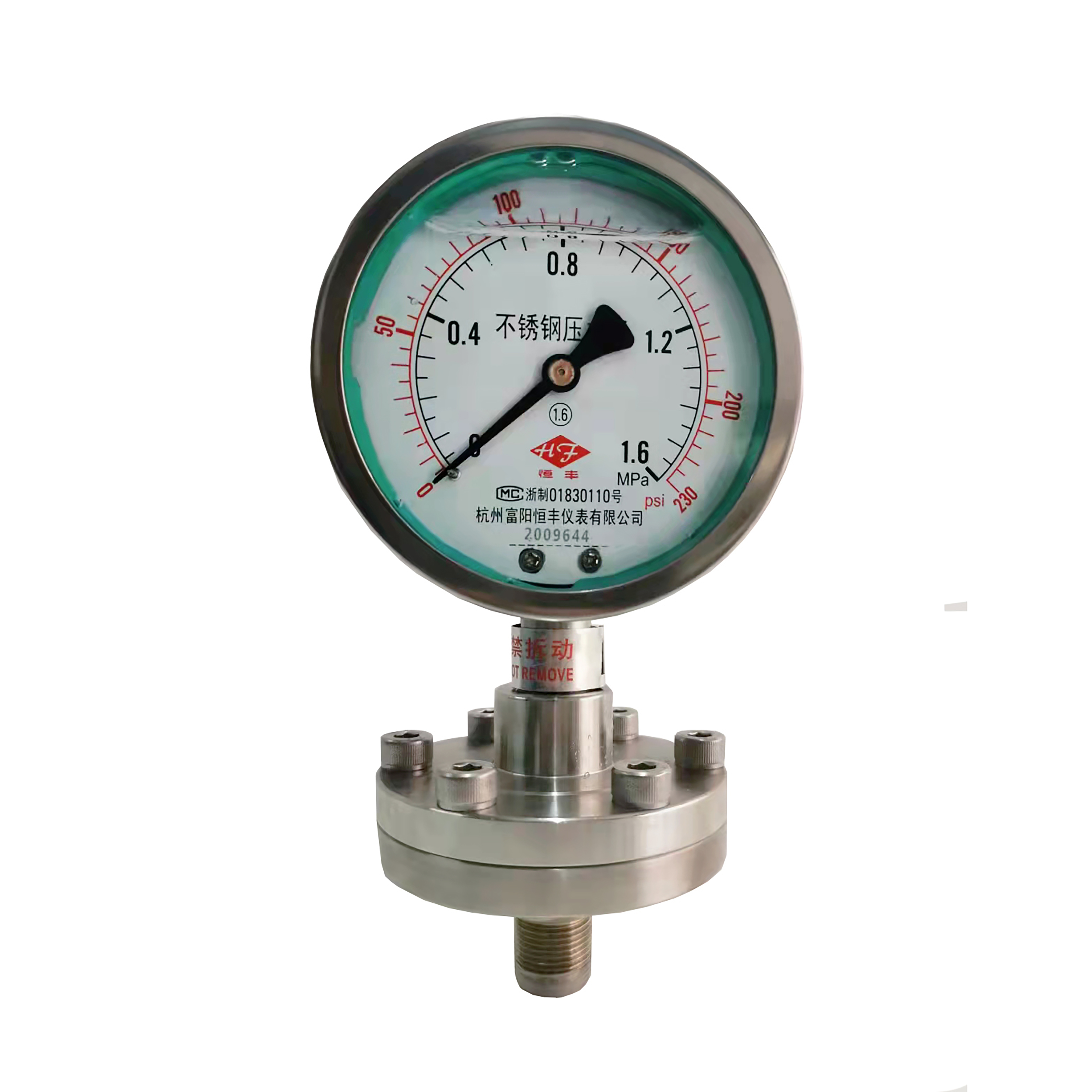 Y100ML Screw Type Diaphragm Pressure Gauge