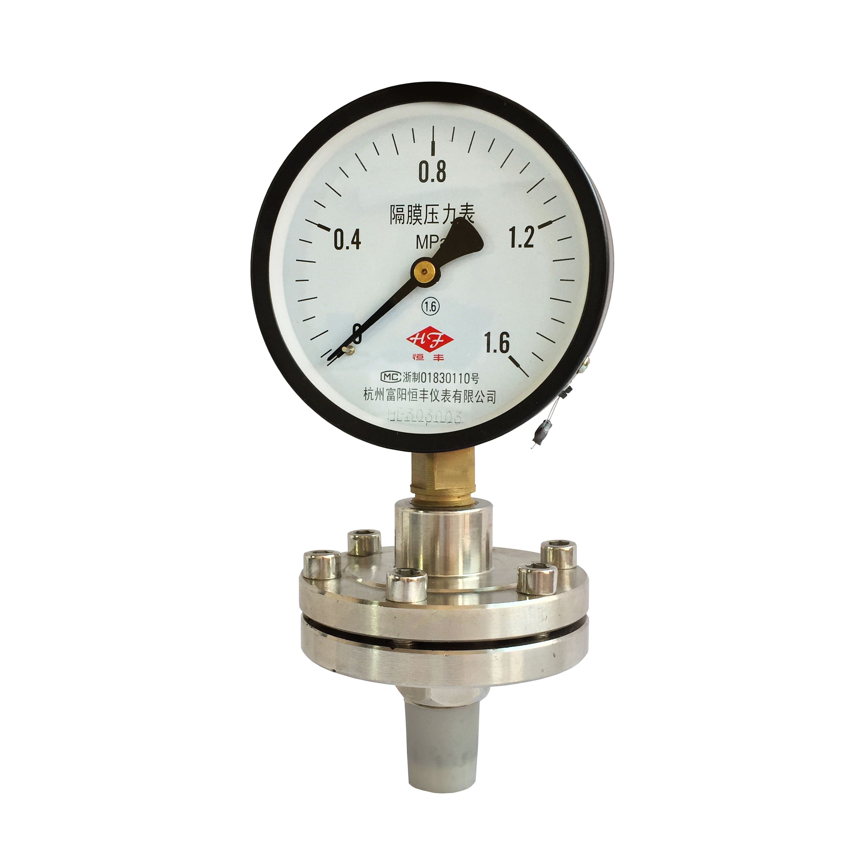 Y100ML Screw Type Diaphragm Pressure Gauge