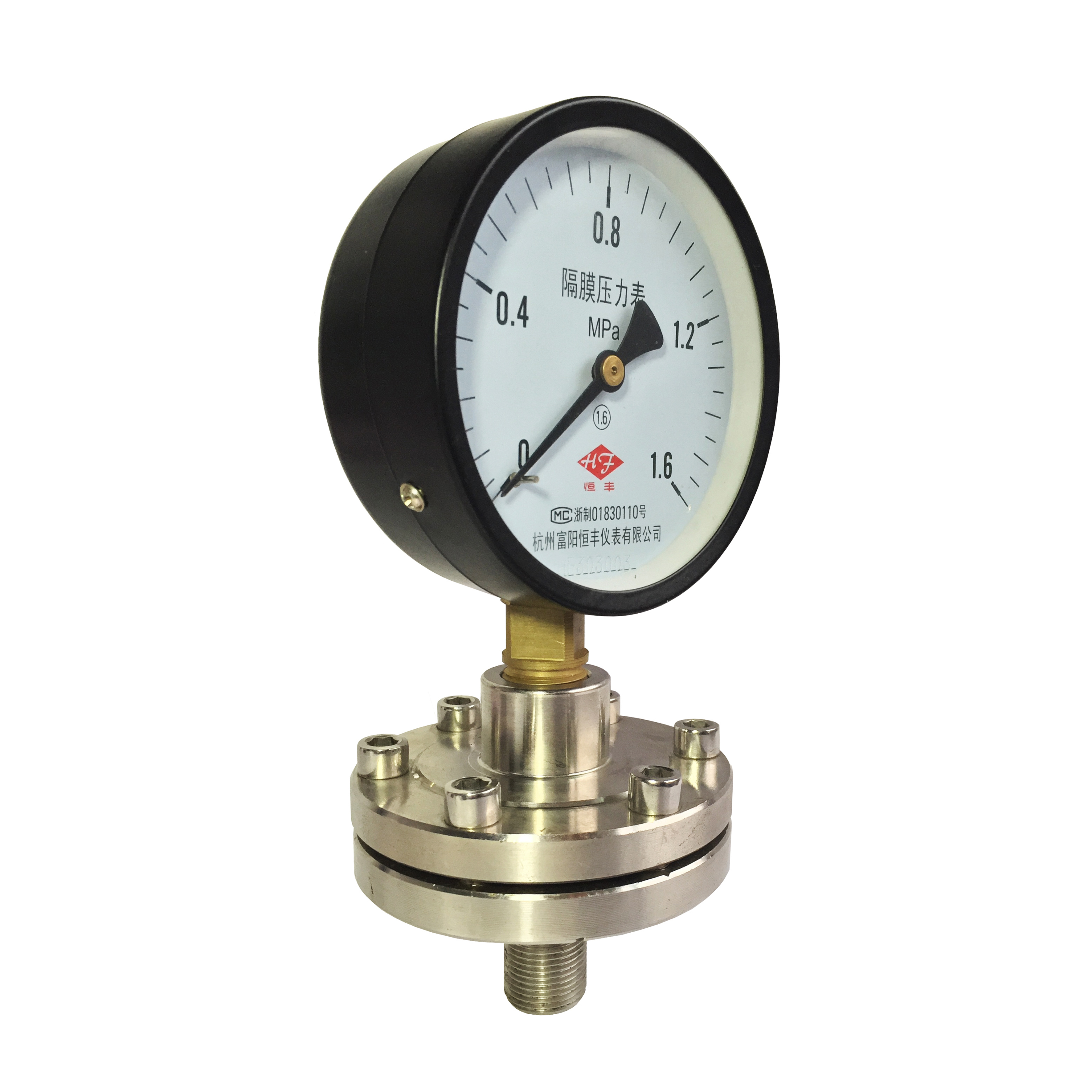 Y100ML Screw Type Diaphragm Pressure Gauge