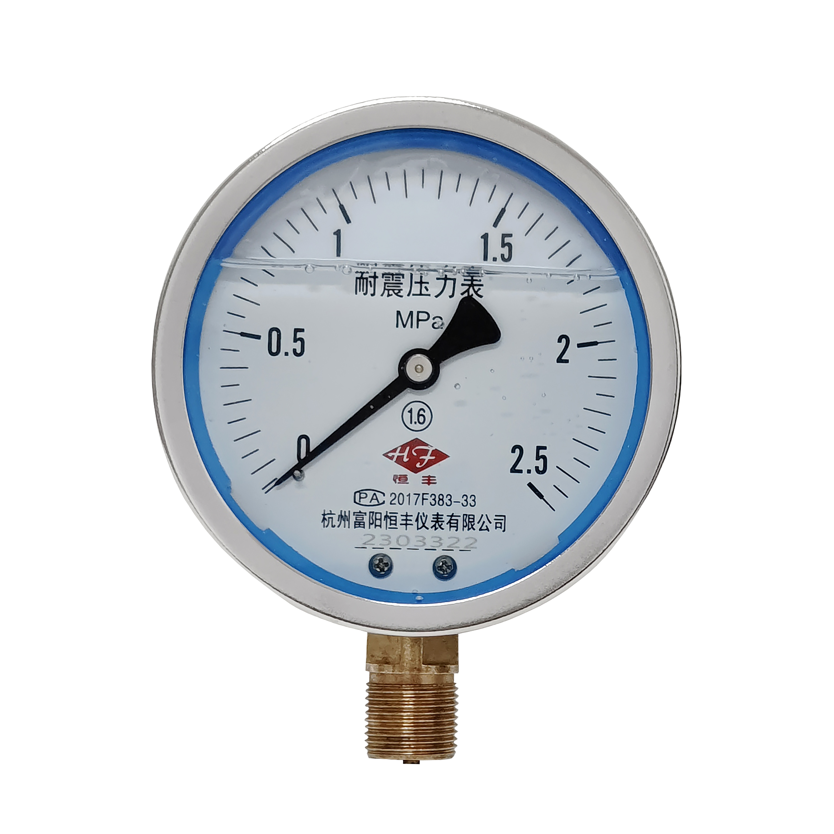 YN100 shock-proof pressure gauge